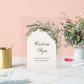 Elegantes Winter Floral Arch Brautparty Custom Acrylschild (Hochzeit)