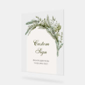 Elegantes Winter Floral Arch Brautparty Custom Acrylschild (Winkel)