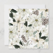 Elegantes Winter Floral Brautparty Einladung (Rückseite)