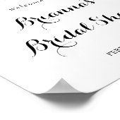 Elegantes Winter Floral Brautparty Willkommen Poster (Ecke)