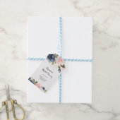 Elegantes Winter Floral Calligraphy Brautparty Geschenkanhänger (Mit Garn)