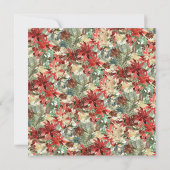 Elegantes Winter Floral Gold Weihnachten Foto (Rückseite)