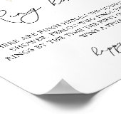 Elegantes Winter Floral Ring Hunt Brautparty Game Poster (Ecke)