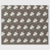 Elegantes Winter Floral Wrapping Paper Geschenkpapier (Flach)