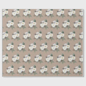 Elegantes Winter Floral Wrapping Paper Geschenkpapier (Flach)