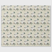 Elegantes Winter Floral Wrapping Paper Geschenkpapier (Flach)