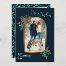 Elegantes Winter Foliage Custom Arch Foto Weihnach