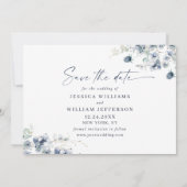Elegantes Winter Foliage FOTO Hochzeit speichern S Save The Date (Rückseite)