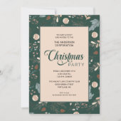 Elegantes Winter Foliage Office Weihnachtsfest-Par Einladung (Vorderseite)