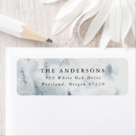 Elegantes Winter Forest Return Address Label