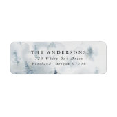 Elegantes Winter Forest Return Address Label (Vorne)