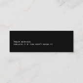 Elegantes Winter-Gras-MiniVisitenkarte Mini Visitenkarte (Rückseite)