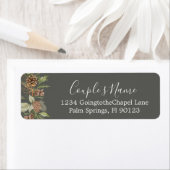 Elegantes Winter Gray Wedding Return Label (Insitu)