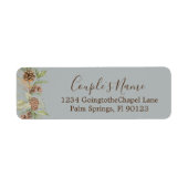 Elegantes Winter Gray Wedding Return Label (Vorne)