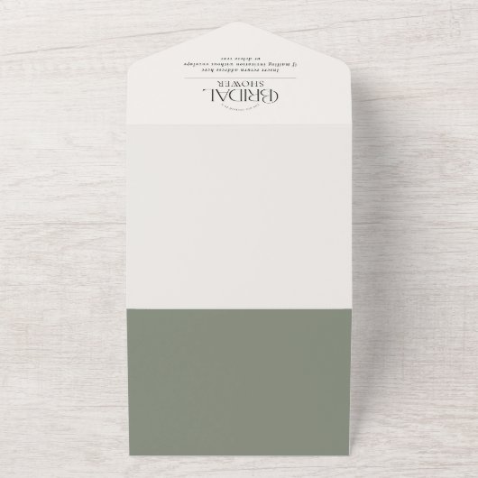 Elegantes Winter Greenery Brautparty & Rezept All In One Einladung (Außenbereich)