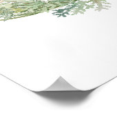 Elegantes Winter Greenery Brautparty Willkommen Poster (Ecke)