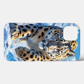 Elegantes Winter Großkatzen Ästhetik Design Case-Mate iPhone Hülle (Rückseite (Horizontal))
