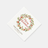 Elegantes Winter Holiday Weihnachten Party Serviette (Ecke)