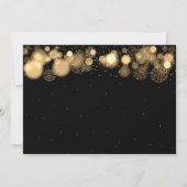 Elegantes Winter Housewarming Party Gold Einladung (Rückseite)