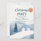 Elegantes Winter Landschaft Weihnachten Party Einladung (Vorderseite)