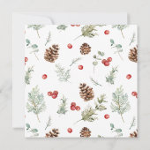 Elegantes Winter Pine Brautparty Einladung (Rückseite)