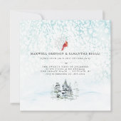 Elegantes Winter Pines Weihnachts-Party Einladung (Vorderseite)