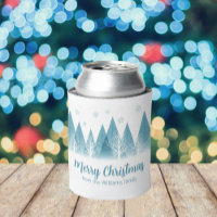 Elegantes Winter Trees Custom Blue Christmas Party