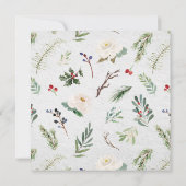 Elegantes Winter Watercolor Brautparty Einladung (Rückseite)