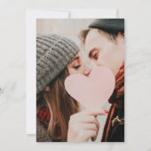 Elegantes Winter Wedding Foto Einladung (Rückseite)