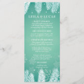 Elegantes Winter Wedding Menu Menükarte (Vorderseite)