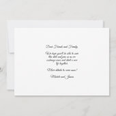 Elegantes Winter Wedding Save the Date Foto Ankündigung (Rückseite)