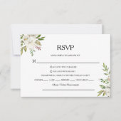 Elegantes Winter White Peony UAwg Menu RSVP Karte (Vorderseite)