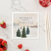 Elegantes Winter Wonderland Weihnachts-Party Serviette (Beispiel)