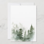 Elegantes Winter Woodland Pine Trees Weihnachtsfes Einladung (Rückseite)
