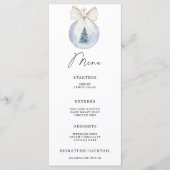 Elegantes Winterbeutel-Menü Menükarte (Vorderseite)