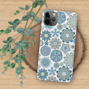 Elegantes Winterblau-Fantasie-Mandala-Kunstmuster Case-Mate iPhone Hülle