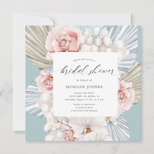 elegantes winterblaues böhmisches Brautparty (Vorderseite)