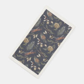 Elegantes Wintergasthandtuch mit Pinecones Serviette (Ecke)