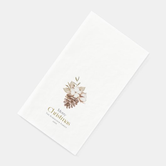 Elegantes Wintergasthandtuch Serviette (Ecke)