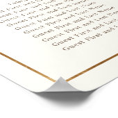 Elegantes Wintergrün Hochzeitsstift Poster (Ecke)