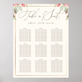 Elegantes Wintergrün Hochzeitsstift Poster