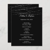 elegantes Winterhochzeitprogramm Flyer 5,5" x 8,5" (Vorne/Hinten)