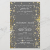 elegantes Winterhochzeitsprogramm Flyer 14 cm x 21 (Rückseite)