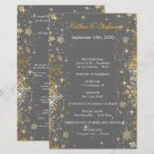 elegantes Winterhochzeitsprogramm Flyer 14 cm x 21 (Vorne/Hinten)