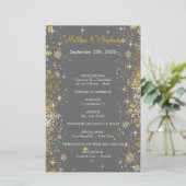 elegantes Winterhochzeitsprogramm Flyer 14 cm x 21 (Stehend Vorderseite)