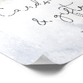 Elegantes Winterkarten- und Geschenkplakat Poster (Ecke)