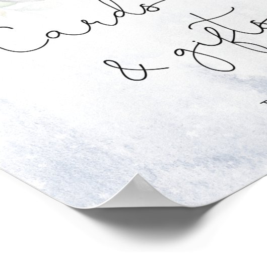 Elegantes Winterkarten- und Geschenkplakat Poster (Ecke)