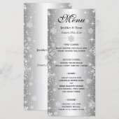 Elegantes Wintermenü Menükarte (Vorne/Hinten)