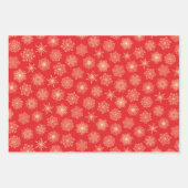 Elegantes Wintermuster Feierliche Weihnachten Geschenkpapier Set (Vorderseite)