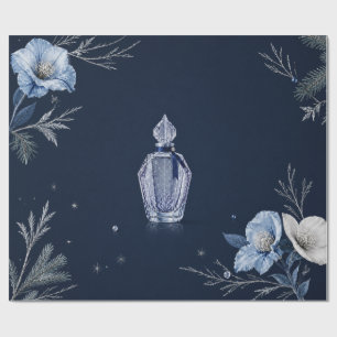 Elegantes Winterparfüm Weihnachten Navy Geschenkpa Geschenkpapier